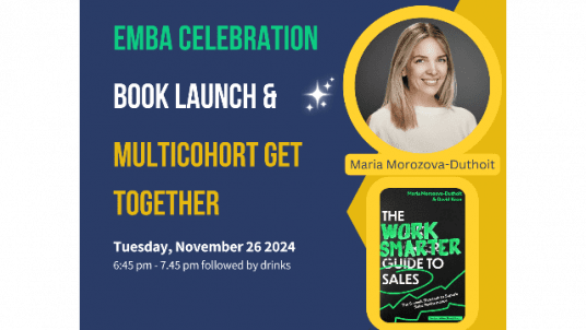 EMBA Alumni celebration - Maria Morozova-Duthoit Book Launch "The Work Smarter Guide to Sales"