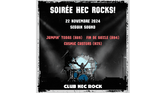 Soirée concert Club Rock HEC le 22 novembre 2024