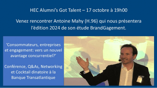 HEC Alumni's Got Talent avec Antoine Mahy (H.96): 'L'entreprise vertueuse, un nouvel avantage concurrentiel?'