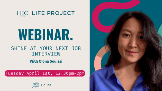 Webinar "Shine at your next job interview" - April 1st